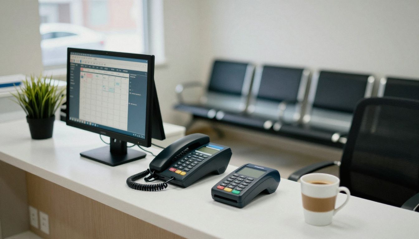 The front desk of a dental clinic